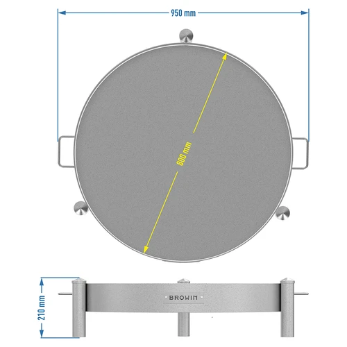 Lareira de jardim ø 80 cm soldada - 10