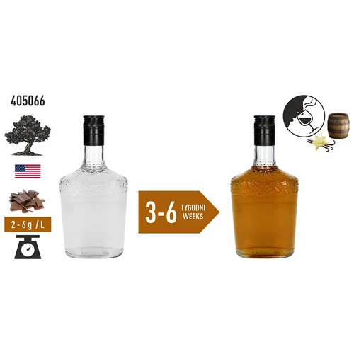 Lascas de carvalho americano, fortemente tostadas, de barris de bourbon, 50 g - 6