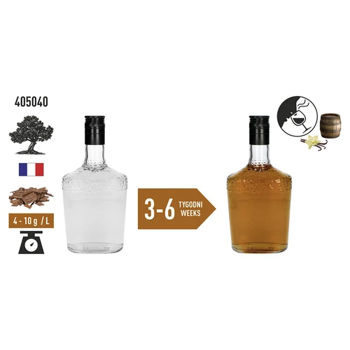 Lascas de carvalho de perfil baunilhado, fortemente tostadas, 20 g - 6