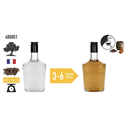 Lascas de carvalho de tosta forte para aromatizar bebidas alcoólicas (whisky, bourbon, brandy, conhaque, cerveja), 50 g - 6