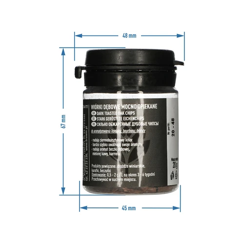 Lascas de carvalho fortemente torradas, 20g - 8
