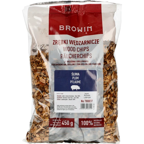 Lascas de madeira para fumagem/grelhar, ameixeira, 450 g, classe 8