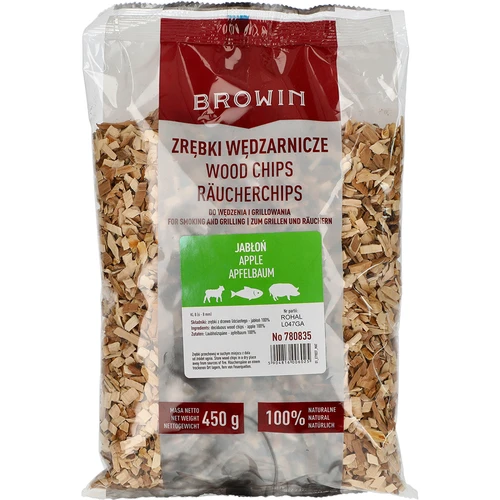 Lascas de madeira para fumagem/grelhar, macieira, 450 g, classe 8