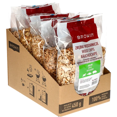 Lascas de madeira para fumagem/grelhar, macieira, 450 g, classe 8 - 2