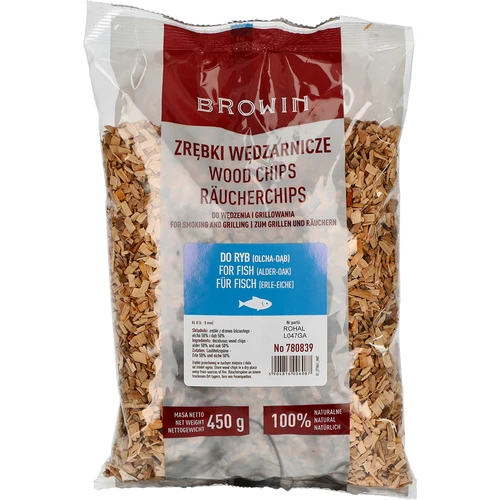 Lascas para defumação/grelhar, 50% carvalho + 50% amieiro, 450 g, cl. 8  - 1 