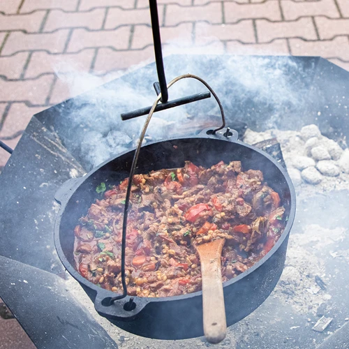 Levantador/atizador para a tampa de panela ou caldeirão de ferro fundido - 7