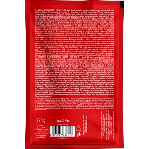 Levedura de Destilação Turbo Grom 72h - 2