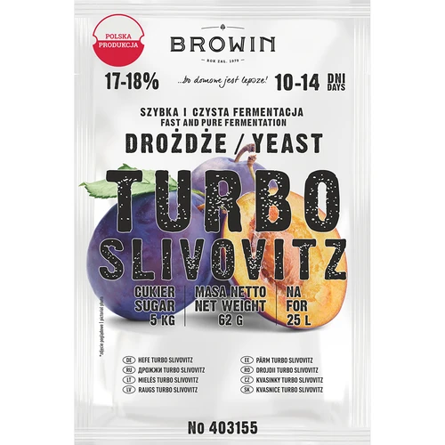 Levedura de Destilaria Turbo Slivovitz  - 1 
