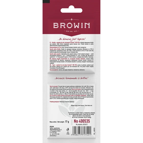 Levedura + nutriente - vinhos tintos - 2