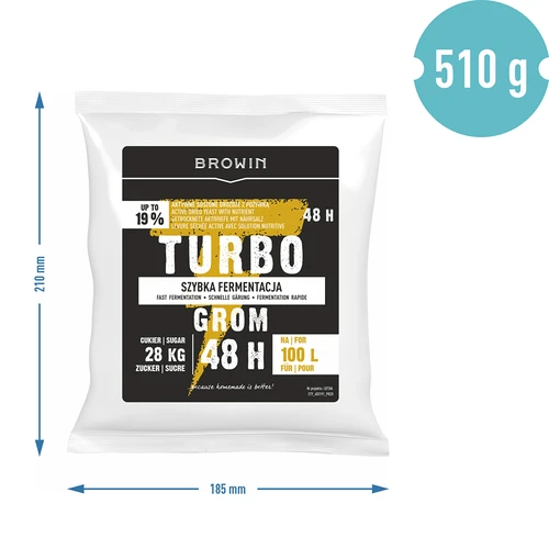 Levedura para destilação Turbo Grom 48 h – 100 L - 5