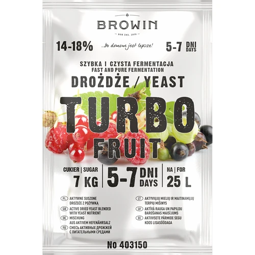 Levedura para vinho Turbo Fruit 5-7 dias - 2