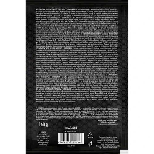 Levedura Turbo Carbo para Destilação - 3