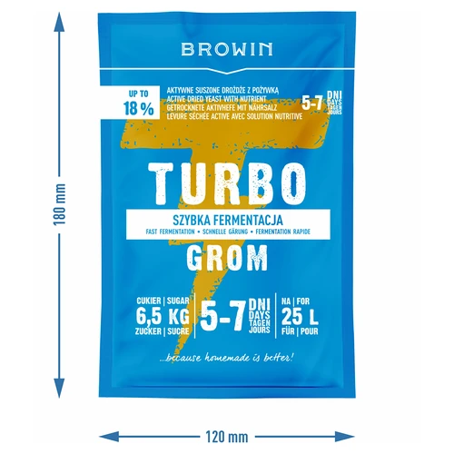 Levedura Turbo Grom para destilação 5–7 dias - 4