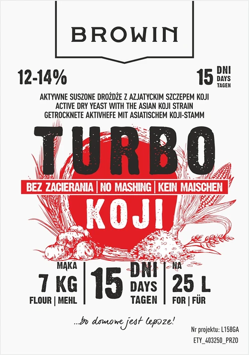 Levedura Turbo Koji para destilação, 50 g (sem mosturação!) - 5