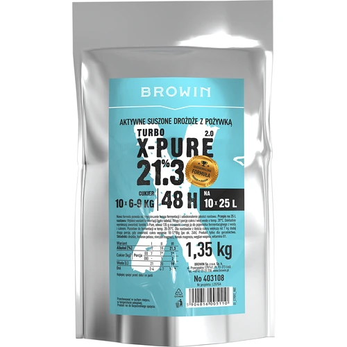 Levedura Turbo X-Pure 21,3%, 10 x 25 L, 1,35 kg  - 1 