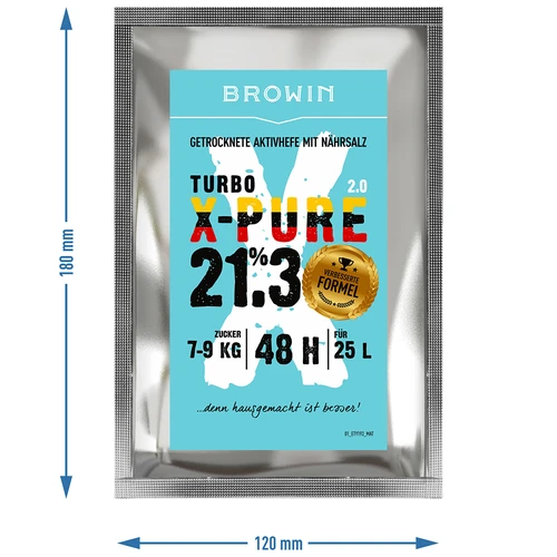 Levedura Turbo X-Pure 21,3 %, 48 h, 25 L - 4