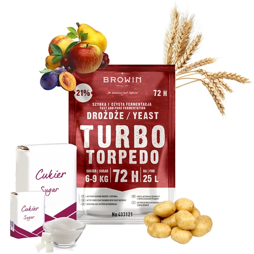 Leveduras de destilaria Turbo Torpedo 72h 21% - 120 g - 6