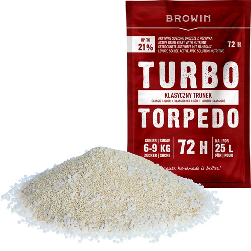 Leveduras de destilaria Turbo Torpedo 72h 21% - 120 g - 3