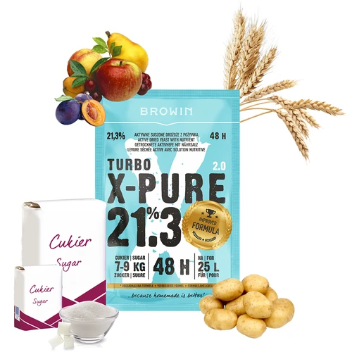 Leveduras Turbo X-Pure 21,3% 48h, 25 L - 4