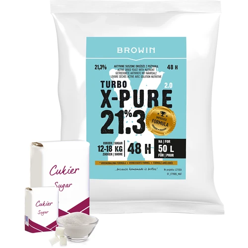 Leveduras Turbo X-Pure 21,3%, 50 L - 4