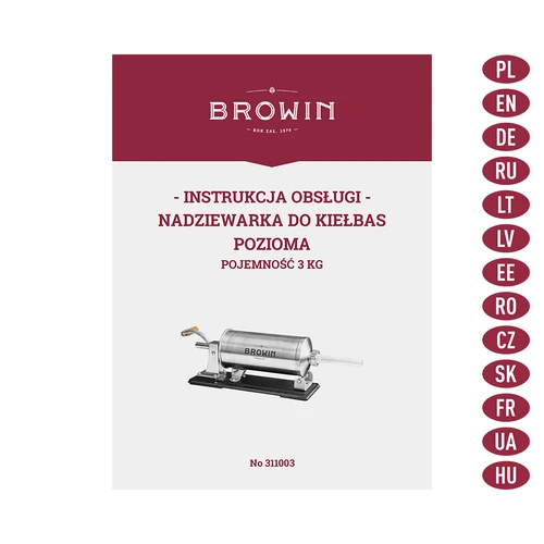 Máquina de encher enchidos horizontal 3 kg - 10