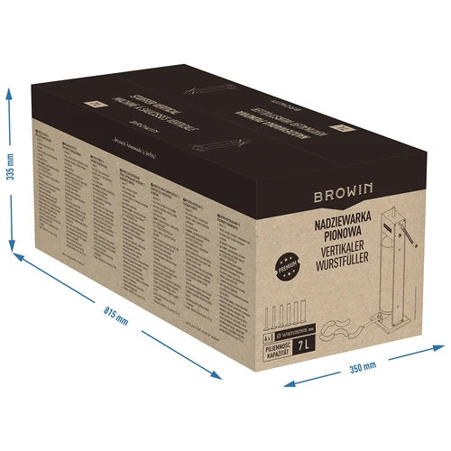 Máquina de encher enchidos premium, vertical, 7 L - 13
