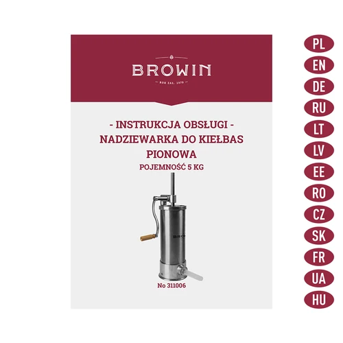 Máquina de encher enchidos vertical 5 kg - 9