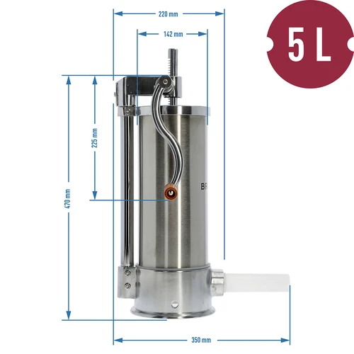 Máquina de encher enchidos vertical 5 kg - 10