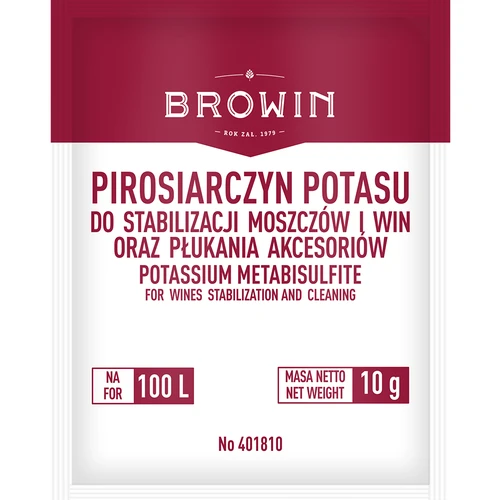 Metabissulfito de potássio 10 g