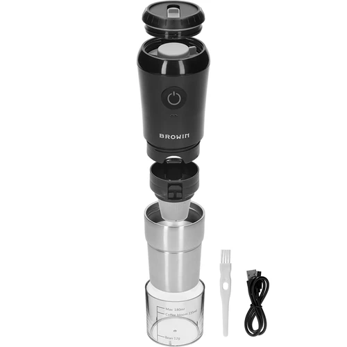 Moedor de café - elétrico, de mós, com infusor e copo - 4