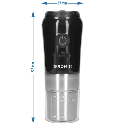 Moedor de café - elétrico, de mós, com infusor e copo - 13