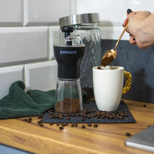 Moedor de café manual com ajuste - 12