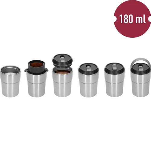 Moinho de café – elétrico, de mós, com cafeteira e copo - 9