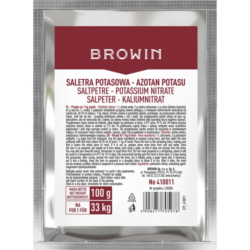 Nitrato de potássio para cura de carnes, 100 g  - 1 