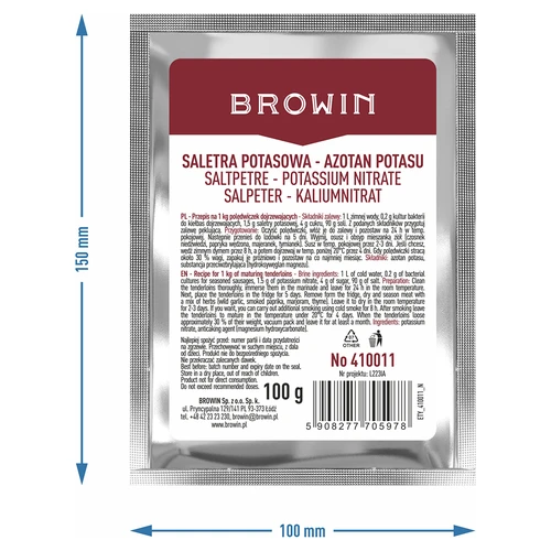 Nitrato de potássio para curar carnes, 100 g - 6