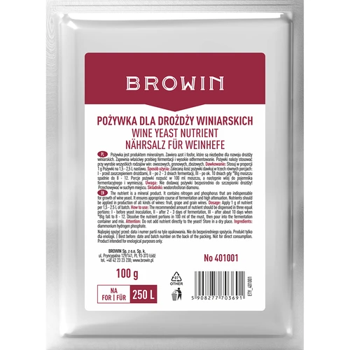 Nutriente para levedura de vinho, 100 g  - 1 