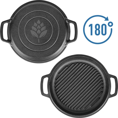 Panela de ferro fundido com frigideira, 5 L + 1 L - 8