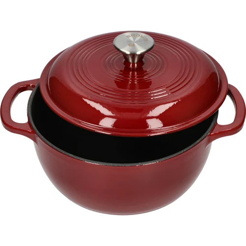 Panela de ferro fundido esmaltada - bordô, 4 L - 2