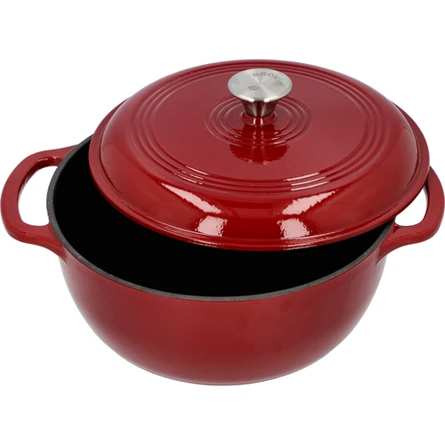 Panela de ferro fundido esmaltada - bordô, 5,8L - 2