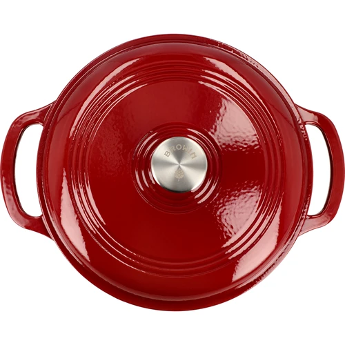 Panela de ferro fundido esmaltada - bordô, 5,8L - 3