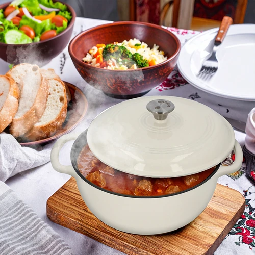 Panela de ferro fundido esmaltada - ecru, 5,8 L - 7