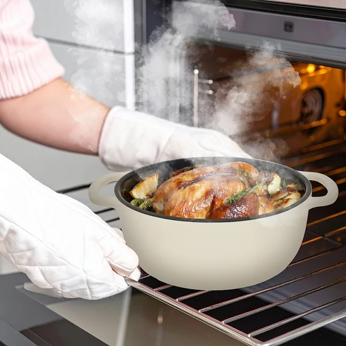 Panela de ferro fundido esmaltada - ecru, 5,8 L - 8