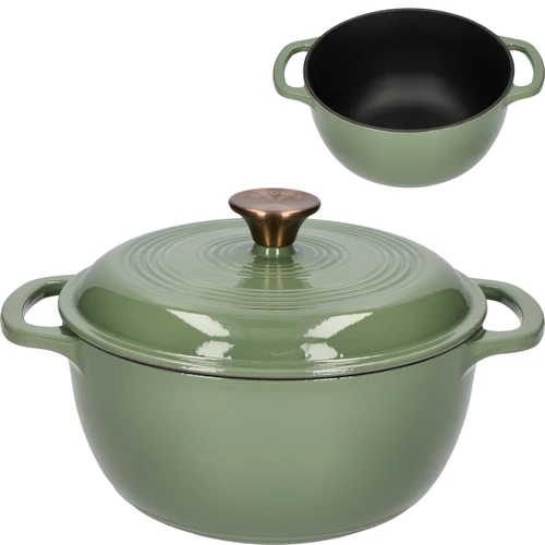 Panela de ferro fundido esmaltada - sálvia, 4L  - 1 
