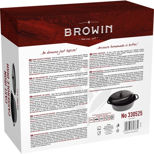 Panela de ferro fundido para forno, 5,5 L - 7