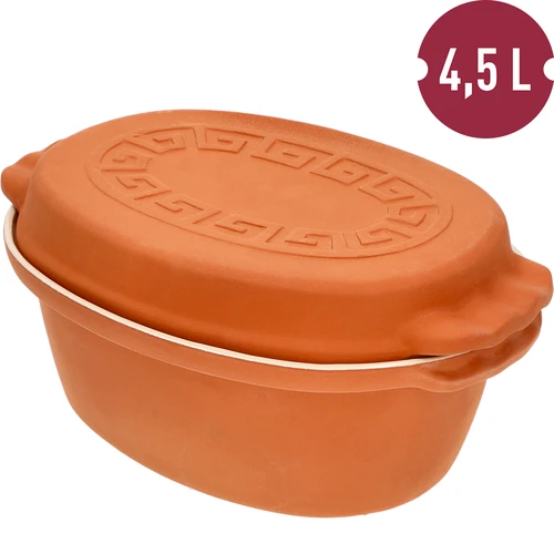 Panela romana vidrada 4,5 L (meandros) - 6