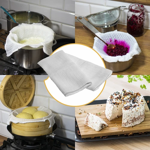 Pano para queijo, em musselina (tetra) - 40x40 cm, 2 unid. - 8
