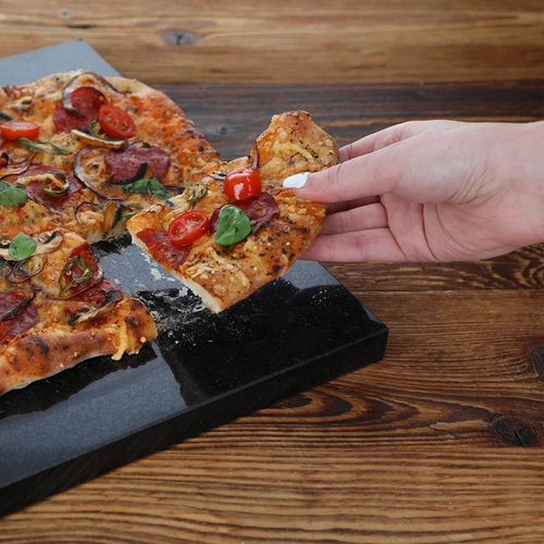 Pedra de pizza de granito retangular 37 x 35 cm - 9