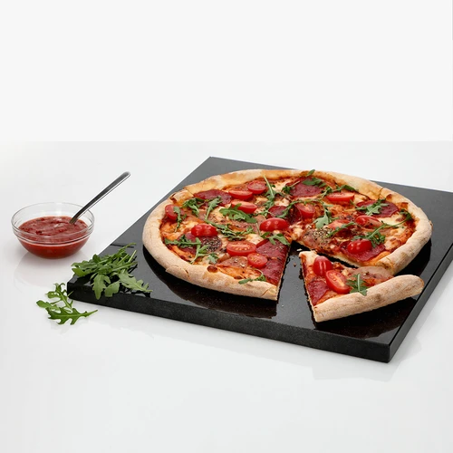 Pedra para pizza em granito retangular 37 x 35 cm - 6