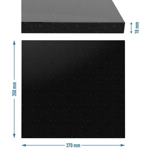 Pedra para pizza em granito retangular 37 x 35 cm - 8