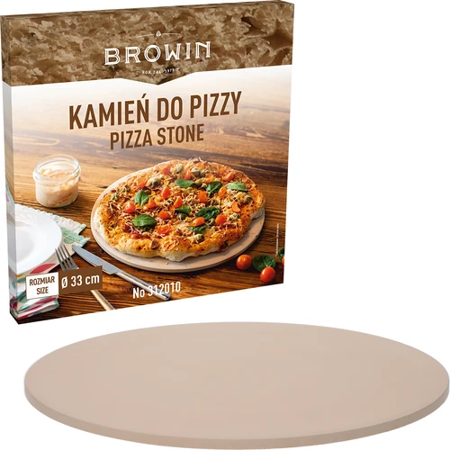 Pedra redonda para pizza, em cordierita, diâmetro 33 cm - 5